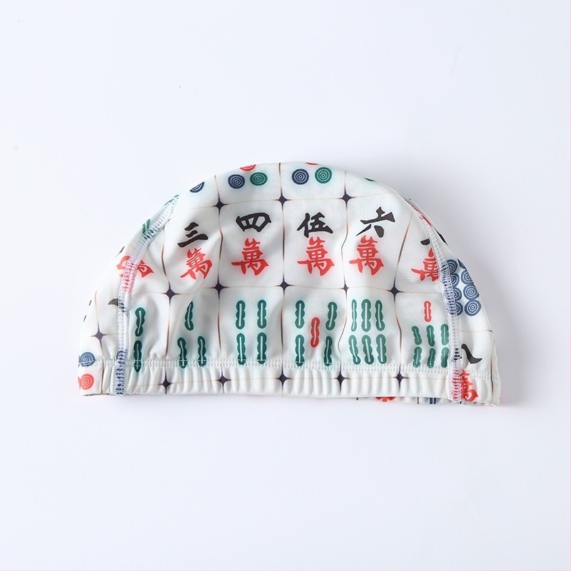 FRLO Plivačka kapa za odrasle - Ugodna zaštita ušiju, Brzo sušenje najlona, Pogodno za dugu kosu, Uzorak tiska