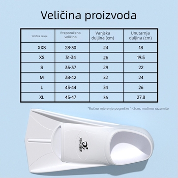 Jaguar Silikon Trening Plivački Finovi – Kratki za odrasle, za slobodni stil i vježbanje