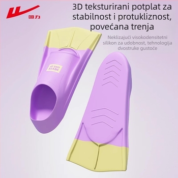 Silikonske kratke peraje za plivanje za trening - Marka: Pull back; Materijal: Silikon; Prilagodba: dostupna