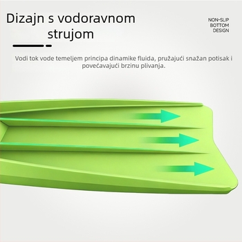 Silikonske kratke plivačke peraje za slobodni stil, Luckyfish marka, materijal PP+TPE, pogodno za djecu i odrasle, profesionalni trening plivanja