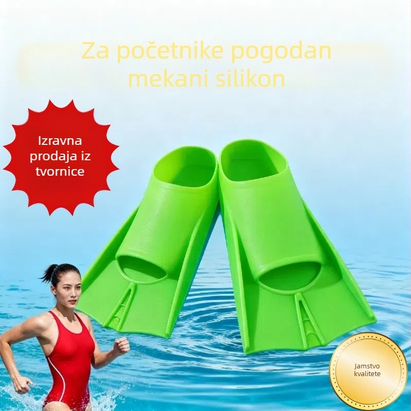 Silikonski potapljački peraji za odrasle s prilagodljivim remenima, u stilu sirene za snorkeling i plivanje