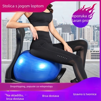 Stol za jogu s loptom – spvogue, PE materijal, 6 kg, napuhljiv, pogodan za masažu i fitness
