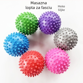 Masažna lopta s bodljama od mekog PVC-a za akupresuru, olakšanje plantarne fascije, joga i fitness