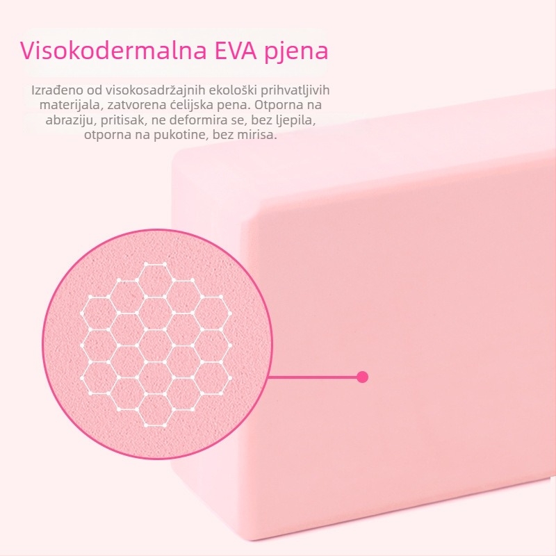 Joga blok EVA visoke gustoće, jednostavan dizajn, za fitness i ples, za početnike i djecu