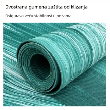 Joga podloga od gume, 1,5 mm, protuklizna, ultra tanka, sklopiva, prijenosna za kućnu upotrebu