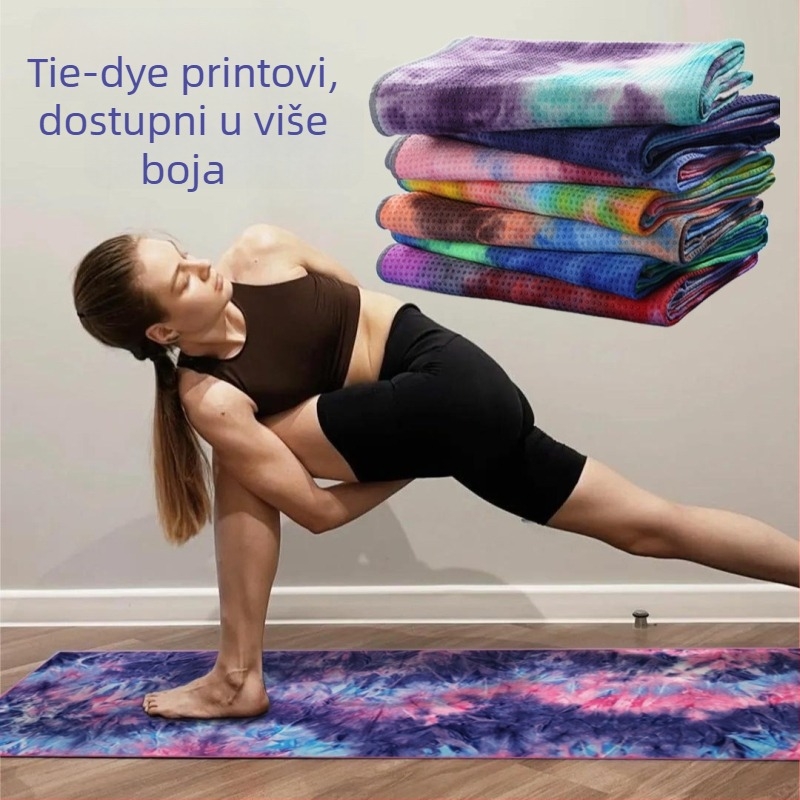 Joga ručnik od mikrovlakana, debljina 2 mm, 360 GSM, protuklizne točke