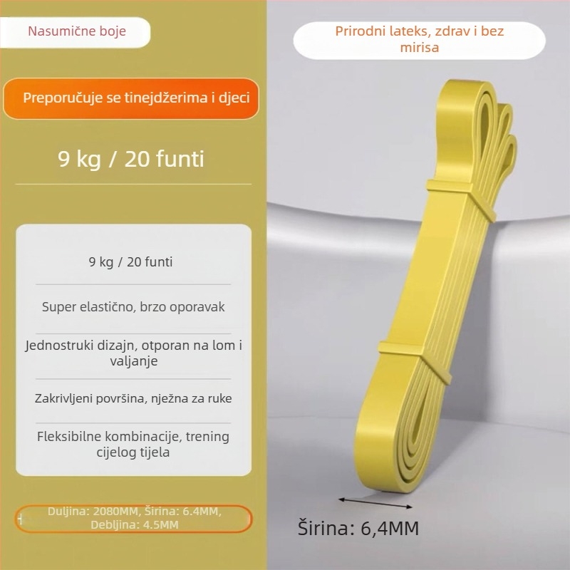 Višestruka TPE traka za zatezanje za zgibove, mogućnost vlastitog logotipa, pogodna za odrasle i djecu, za fitness i joga istezanje