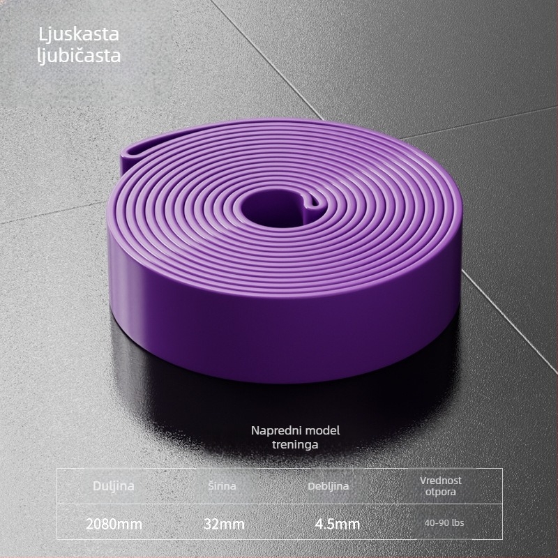 Elastični trak otpora za fitness – vježbe za gluteuse i noge, pomoć pri povlačenju gornjeg dijela tijela, joga traka (TPE, Qiwang A11978)