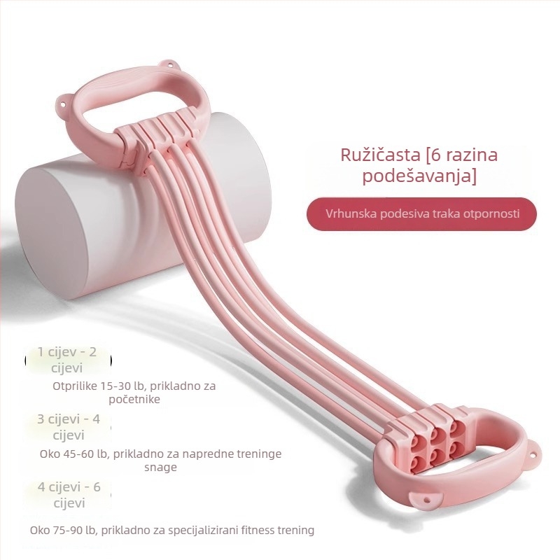 Regulirana traka otpora za trening leđa i otvaranje ramena, kućna vježba i joga; ABS materijal; uređaj za jačanje hvata rukom