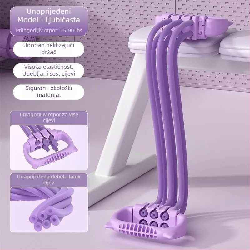 Regulirana traka otpora za trening leđa i otvaranje ramena, kućna vježba i joga; ABS materijal; uređaj za jačanje hvata rukom