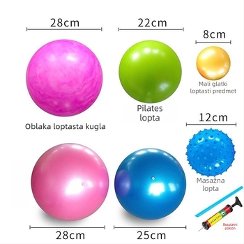 Joga lopta - plastična, ne napuhuje se, za kućnu upotrebu