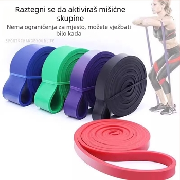 Nothing 002 TPE Otporna traka s krugom za čučnjeve i elastna joga traka, podizanje kukova, eksplozivna snaga