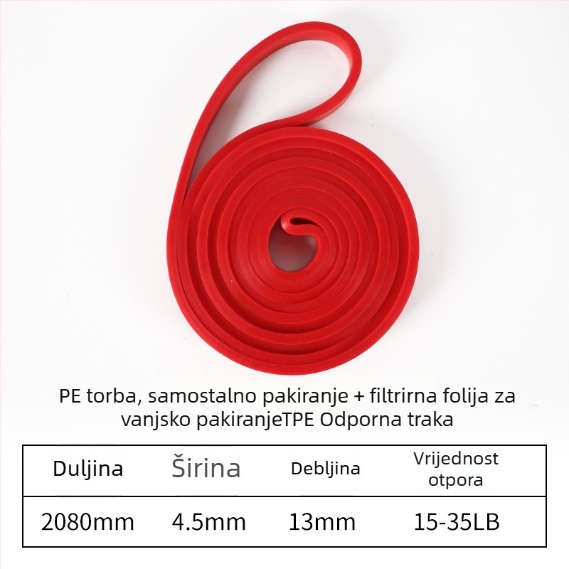 Nothing 002 TPE Otporna traka s krugom za čučnjeve i elastna joga traka, podizanje kukova, eksplozivna snaga