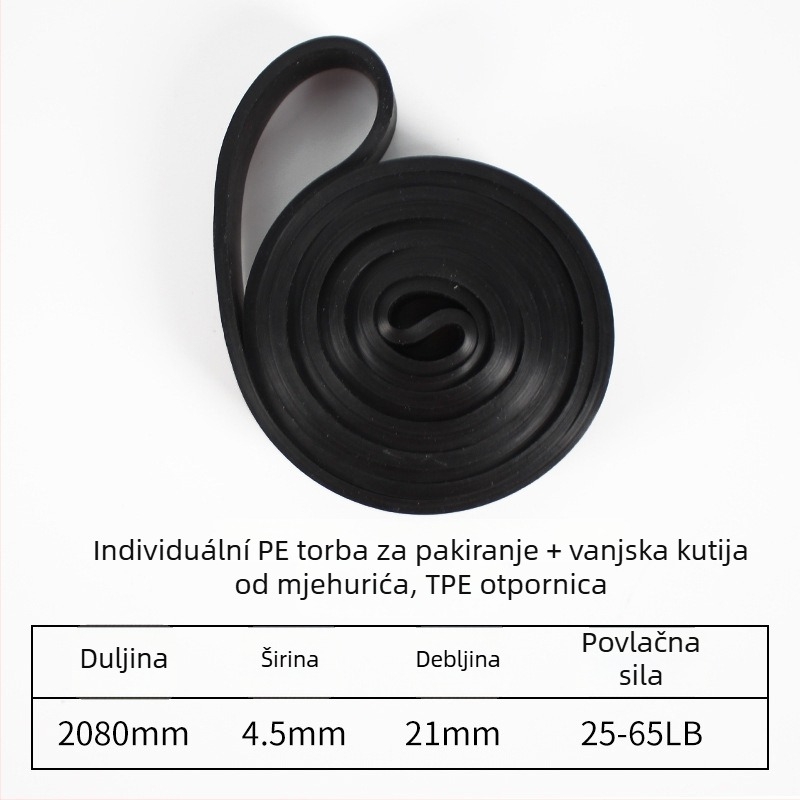 Nothing 002 TPE Otporna traka s krugom za čučnjeve i elastna joga traka, podizanje kukova, eksplozivna snaga
