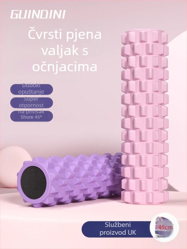 Penasti valjak za jogu s materijalom od svile cvijeta – opuštanje mišića i masaža nogu