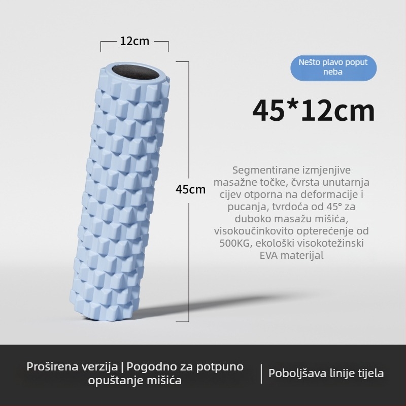 Penasti valjak za jogu s materijalom od svile cvijeta – opuštanje mišića i masaža nogu
