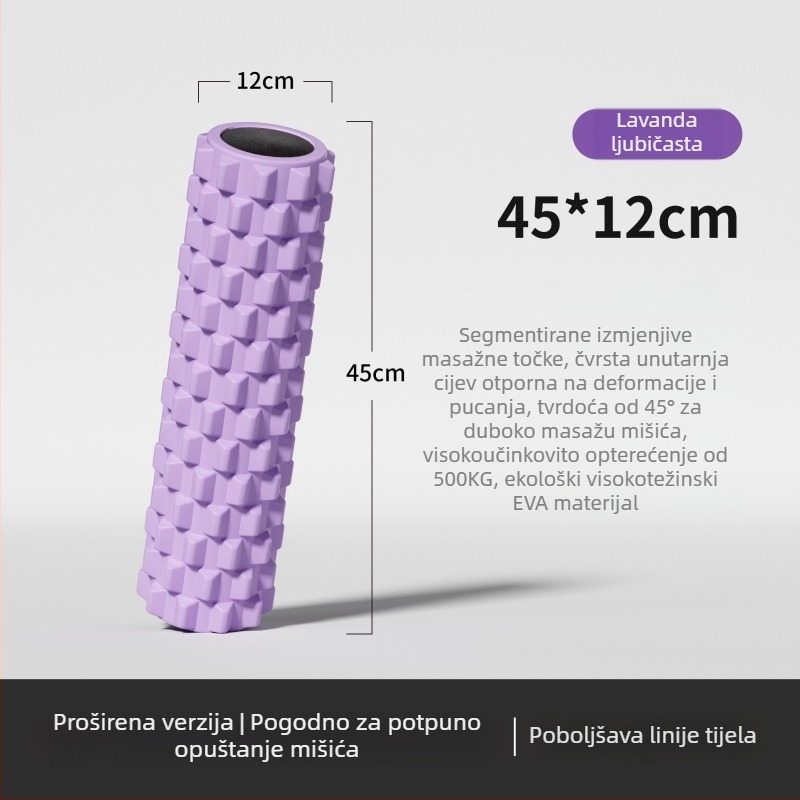 Penasti valjak za jogu s materijalom od svile cvijeta – opuštanje mišića i masaža nogu