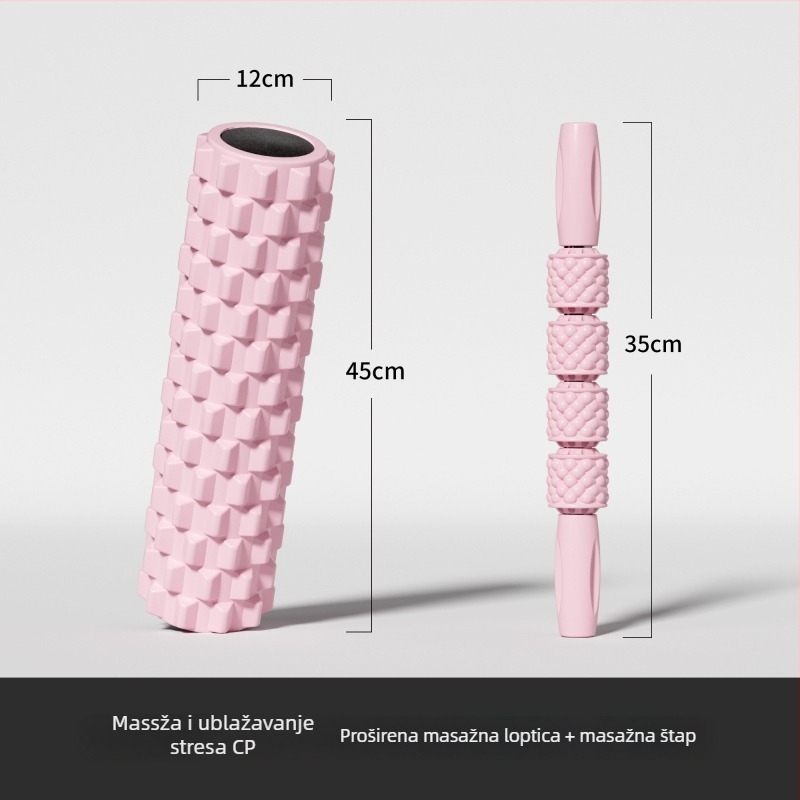 Penasti valjak za jogu s materijalom od svile cvijeta – opuštanje mišića i masaža nogu