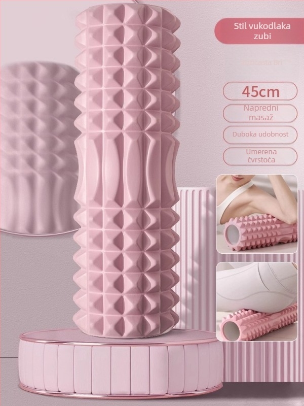 Joga valjak od pjene sa šiljcima za dubinsku masažu mišića, čvrsto jezgro, materijal PP