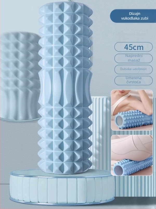 Joga valjak od pjene sa šiljcima za dubinsku masažu mišića, čvrsto jezgro, materijal PP