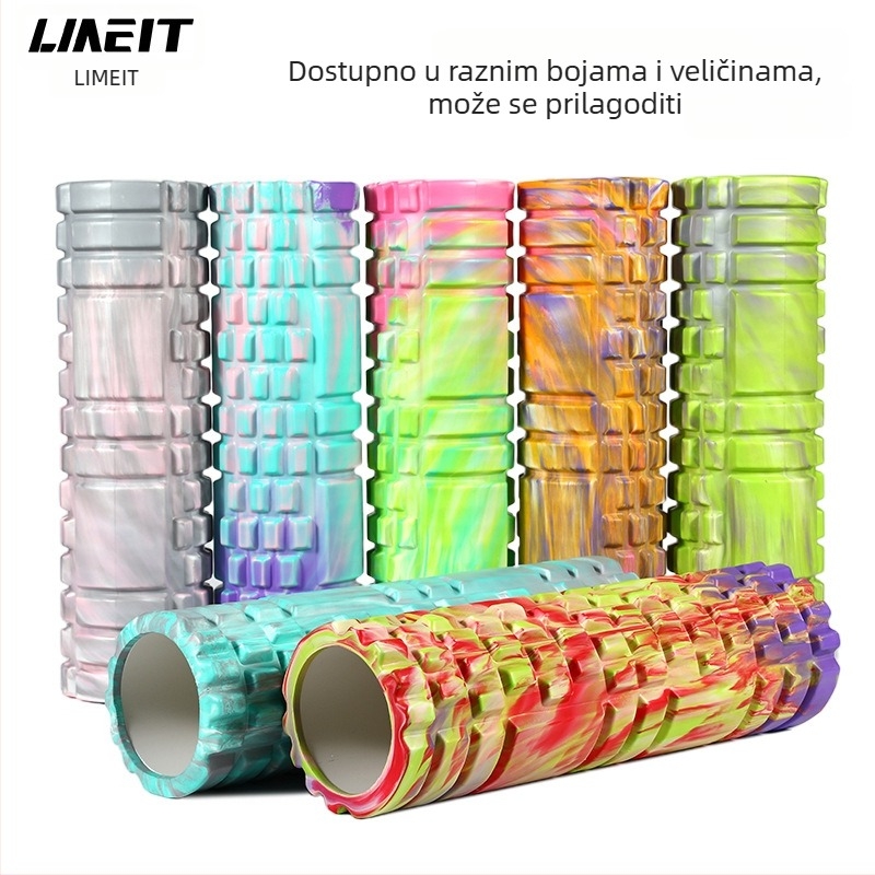 Joga valjak od pjene EVA s kamuflažnim mrežnim dizajnom, masažni valjak (Materijal: EVA; Značka: LMEIT; Logo: Otisnuto)