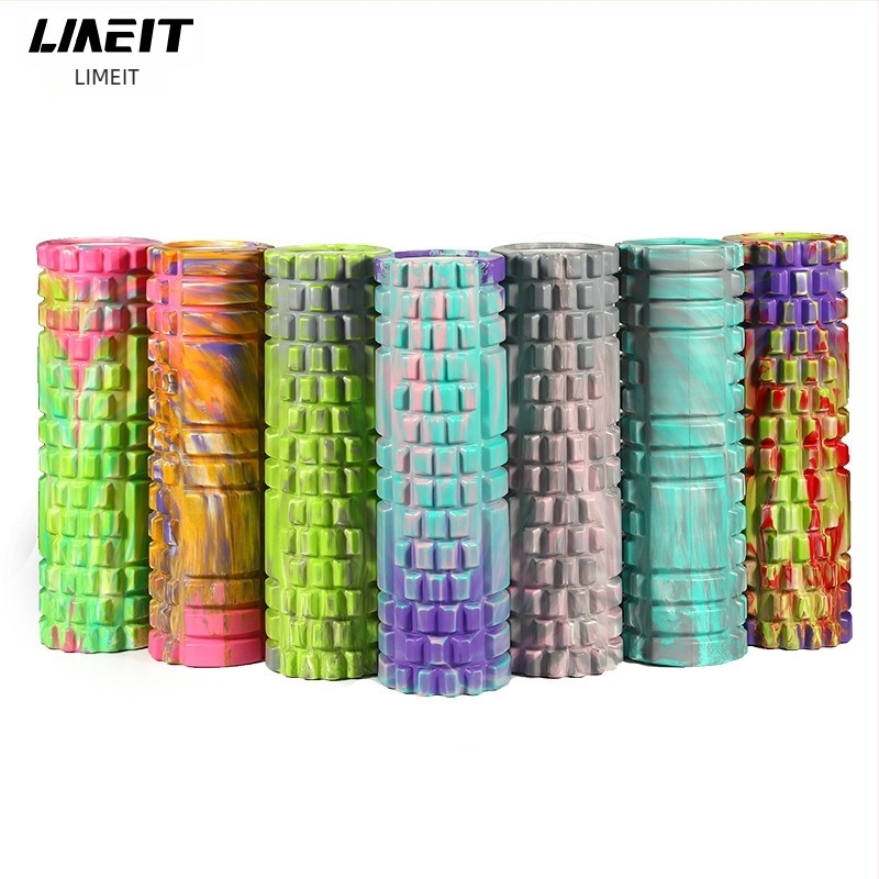 Joga valjak od pjene EVA s kamuflažnim mrežnim dizajnom, masažni valjak (Materijal: EVA; Značka: LMEIT; Logo: Otisnuto)