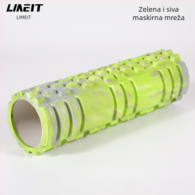 Joga valjak od pjene EVA s kamuflažnim mrežnim dizajnom, masažni valjak (Materijal: EVA; Značka: LMEIT; Logo: Otisnuto)