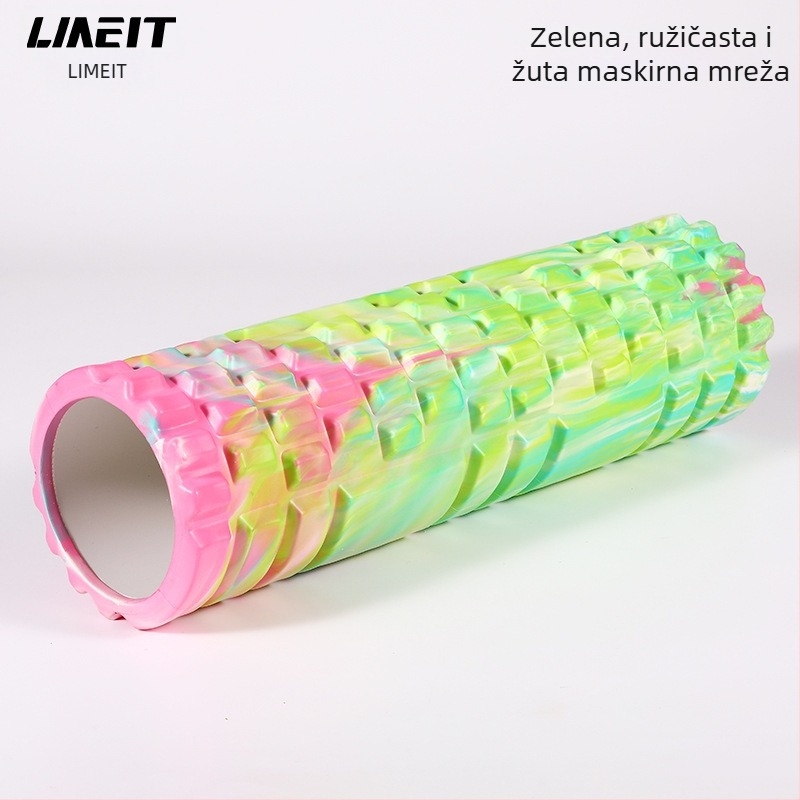Joga valjak od pjene EVA s kamuflažnim mrežnim dizajnom, masažni valjak (Materijal: EVA; Značka: LMEIT; Logo: Otisnuto)