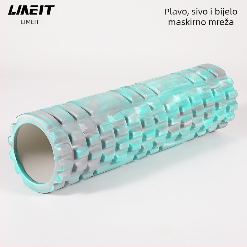 Joga valjak od pjene EVA s kamuflažnim mrežnim dizajnom, masažni valjak (Materijal: EVA; Značka: LMEIT; Logo: Otisnuto)