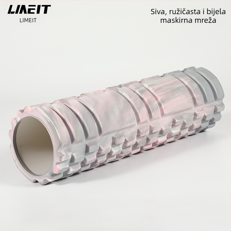 Joga valjak od pjene EVA s kamuflažnim mrežnim dizajnom, masažni valjak (Materijal: EVA; Značka: LMEIT; Logo: Otisnuto)
