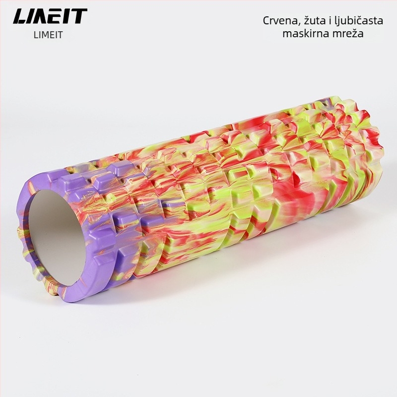 Joga valjak od pjene EVA s kamuflažnim mrežnim dizajnom, masažni valjak (Materijal: EVA; Značka: LMEIT; Logo: Otisnuto)