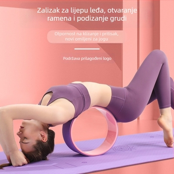 Kotač za jogu za početnike za otvaranje leđa, alat za backbend, kružnica za jogu/Pilates, masaža kod kuće (Materijal: TPE)