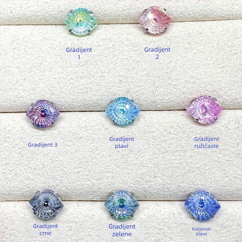 Piercing komad od titanijskog legura – oko diabla, oko satane i oko vrtloga s cirkon 5A (F136); dijamantno obrađeno, unisex, nišni dizajn