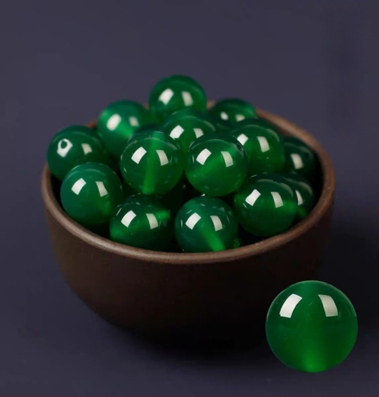 Slobodne agat perle za DIY nakit - ručna izrada, okrugle, jednostavan uzorak