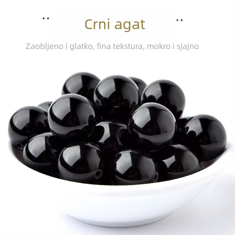 Slobodne agat perle za DIY nakit - ručna izrada, okrugle, jednostavan uzorak