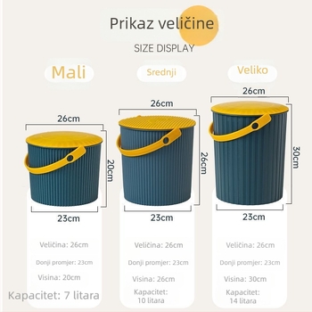 Stolica od plastične kante s poklopcem za kućnu upotrebu (Brand: Unique; Lansiranje: 2023; Bez uvoza)