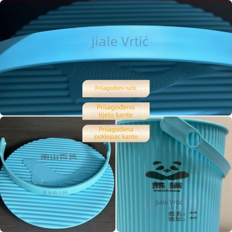 Stolica od plastične kante s poklopcem za kućnu upotrebu (Brand: Unique; Lansiranje: 2023; Bez uvoza)