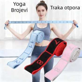 Traka otpora za jogu s segmentiranim dizajnom, elastična, za istezanje i otvaranje ramena, Pilates (Marka Ruiyi)
