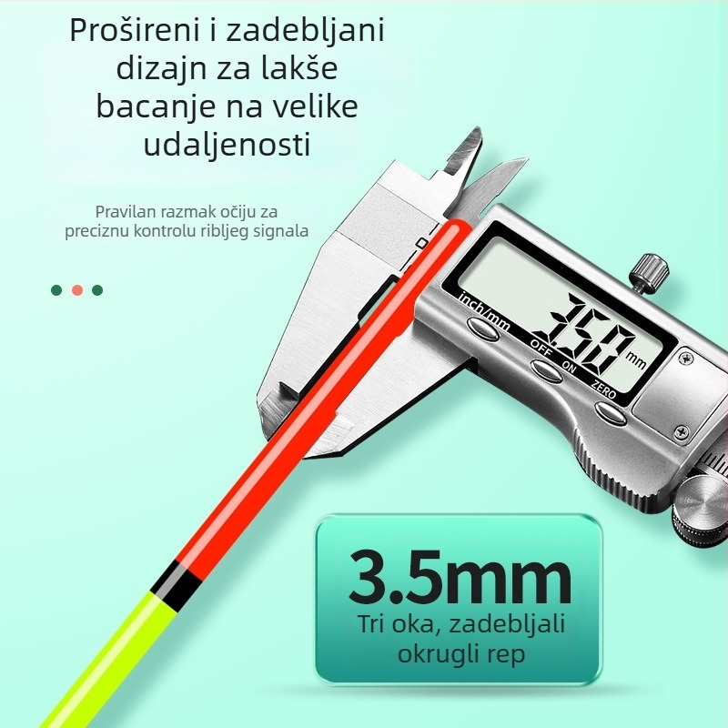 Elektronički plutač za ribolov s dvostrukim dnevno-noćnim režimom, visoka osjetljivost, indikator ugriza koji mijenja boju, za velike ribe