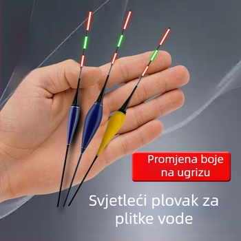 Elektronički plovak za plitke vode sa svjetlećim indikatorom ugriza, dnevno/noćna upotreba (Materijal: kompozit; Kategorija: ribolovni plovci i plutače; Tip: Elektronički plovak)