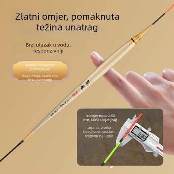 Charming Eyes OLED svjetleća pluta za tilapije, visoka osjetljivost na zagriz, mijenja boju, dnevno/noćna upotreba, kratka šipka, duga tjeles, ribolov na dnu u crnim jamama