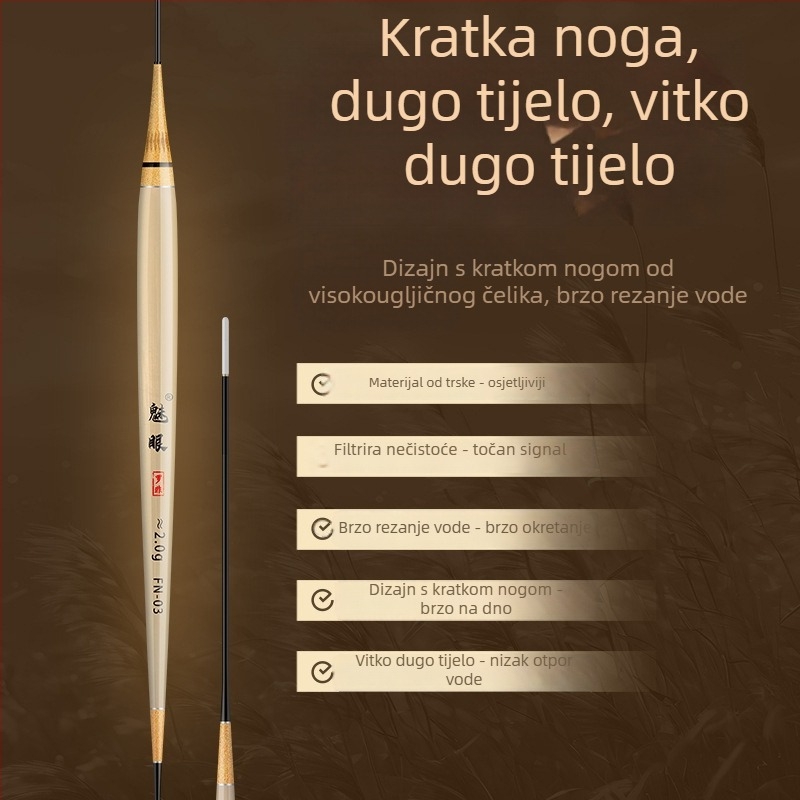 Charming Eyes OLED svjetleća pluta za tilapije, visoka osjetljivost na zagriz, mijenja boju, dnevno/noćna upotreba, kratka šipka, duga tjeles, ribolov na dnu u crnim jamama