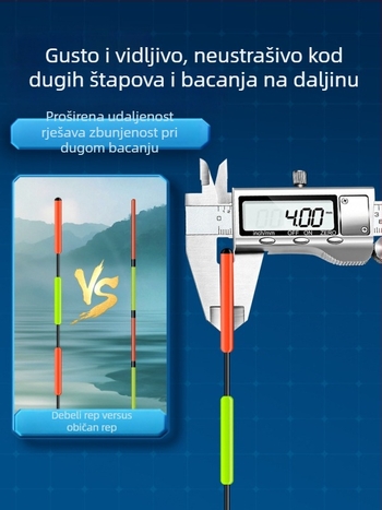 Plovak za vertikalni drift – Eagle Eye, kompozitni materijal, svjetleći plovak za noćni ribolov, dnevno-noćna uporaba