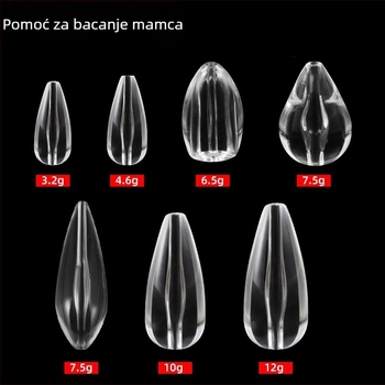 SEELUCKER potopni bacač – ribolovni dodatak, 3.2 g, ABS materijal, proziran dizajn