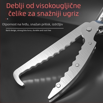 Teleskopske kliješta s kukom za zmiju, aluminijska legura, Silver Rhinoceros