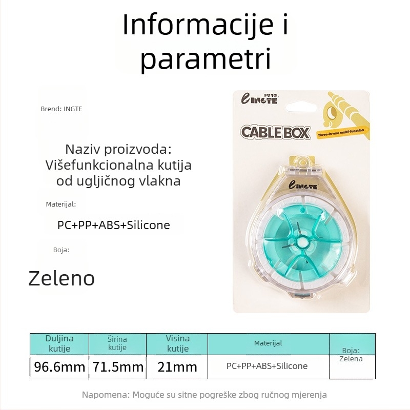 Lingte ABS Kutija za skladištenje ribolovne linije s brzim rezom i funkcijom anti-reverse, višestruka kutija za liniju