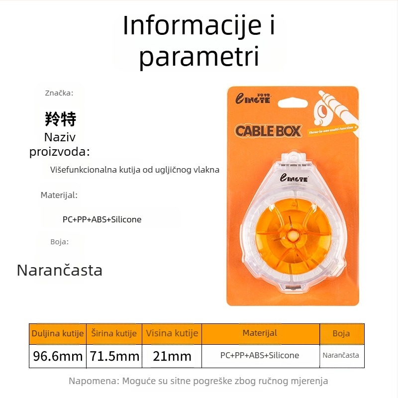 Lingte ABS Kutija za skladištenje ribolovne linije s brzim rezom i funkcijom anti-reverse, višestruka kutija za liniju