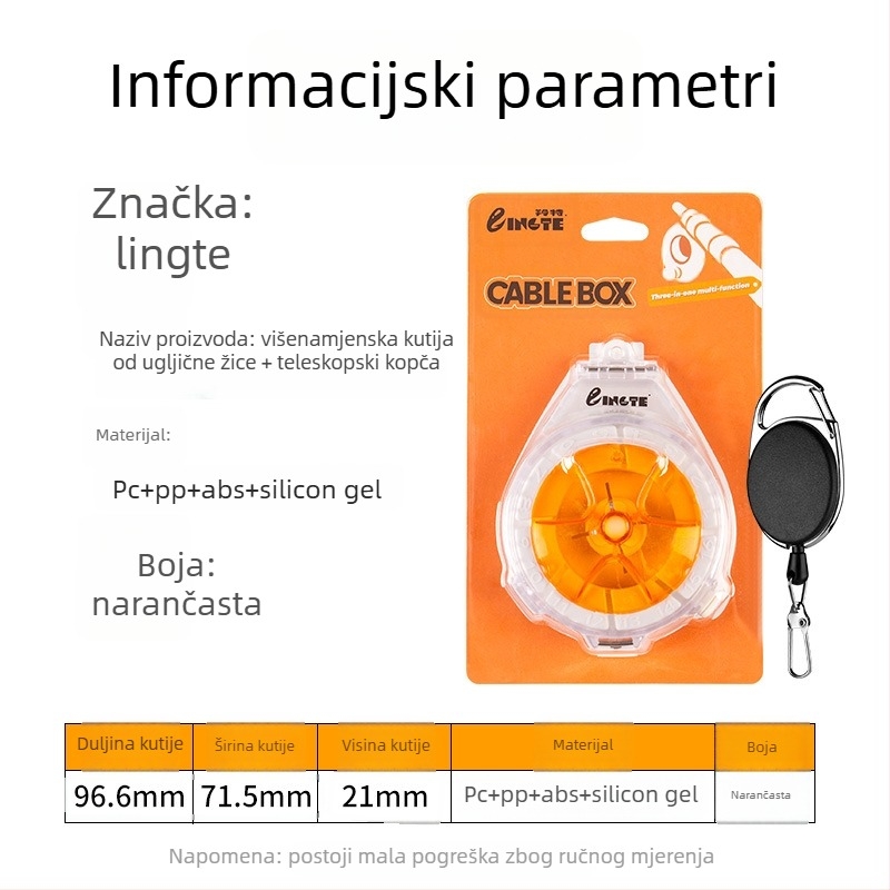 Lingte ABS Kutija za skladištenje ribolovne linije s brzim rezom i funkcijom anti-reverse, višestruka kutija za liniju
