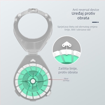 Kutija za skladištenje ribarske najlona s brzim rezom i zaštitom od obrtaja, višenamjenska kutija za navijanje najlona — Marka: Nothing; Podrijetlo: Kina; Materijal: Plastika