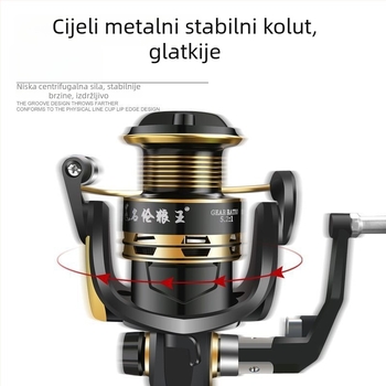 Ribolovni kolut - potpuno metalno kućište, morski ribolov, dugi domet bacanja, kolut za varalice